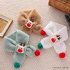 Scarves Wraps Christmas Cute Cartoon Fn Children's Scarf Boys Girls Autumn Winter Neck Protection Thicken Faux Rabbit Fur Cross Plush Scarf