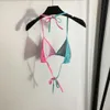 märke kvinnor badkläder designer baddräkt mode logotyp sexig sling bikini kvinnor kläder damer triangel underkläder 23 dec