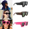 2022 Off icial icial Mens Catalina Sunglasses Er1003 Verão super grosso quadro quadrado templos largos logotipo de seta de metal clássica Mulheres 316W