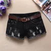 Dames shorts Summer Low Taille Jeans Black Print Letters Denim Tassel Mini