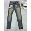 Jeans maschile designer viola uomini pantaloni pantalone jeans strappato lacrime di denim lavate vecchie lunghe 30-40 down1996jitp