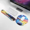 Restos 2pcs conjunto de teclado de mousepad fofo