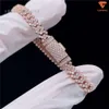 2024 New Dign Fashion Jewelry Bracelets Bangl 12Mm VVS Moissanite Bracelet S Iced Out Miami Cuban Link Chain