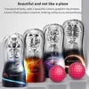 Sex Toys Massager Male Masturbation Device Transparent Airplane Cup Glans Exercise Toy Built-in Stimulation Ball