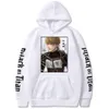 Nuovo attacco a Titan Armin Arlert Stampa Sparatura Haruku Anime Hoodies Men Women Casual Streetwear Pullover Aesthetic Sudadera