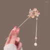 Hair Clips Fashion Chinese Stick Pins For Women Butterfly Flower Star Fresh Handmade Hairpins Charm Jewelry Accessories