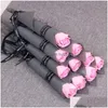 Dekorative Blumen Kränze einzelne Stielseife Rose Blume Valentinstag Hochzeit Verlobungsfeier Romantic Gift Drop liefern dhsea