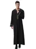 Roupas étnicas homens muçulmanos dubai long abaya camisa de bordado do Oriente Médio Plus Size Round Round Round Zipper ROPA HOMBRE ISLAMIC