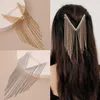 1pcs Elegant Crystal Long Tassel Chain Hairpin Barrettes For Women Hair Clip Hair Accessories 2650