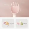 Dinnerware Sets Silicone Spoon For Baby Utensils Set Auxiliary Toddler Learn To Eat Training Bendable Soft Fork Infant Children Tablewa BJ