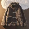 Parka's Beige Mode Pluche Jas Dames 2022 Winter Claxon Bont Korte Jas Gras Verdikte Jas Pluche Top Voor Vrouwen Bestellen Groothandel