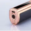 Cigar Torch Lighter with Punch Electric Ignition Triple Flame Jet Lighters Inflatable Touch Sensing Windproof Power Display Creative BJ