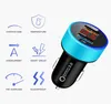 Dubbele USB 31 QC30 Fast Charging Digital Display LED Car Chargers 5V 24A 2USB Ports Aluminium Universal 18W Power Adapter Charger4814760