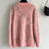 Kvinnliga cardigan tröjor Autumn Winter Warm Cashmere Knit Tops Button Cardigans Designer Letter Print Sweater