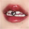 Labret Lip Piercing Schmuck, der Ihnen ein Hearttitan -Stahl stereoskopischer Liebe schickt 1.6 Zähne menschliche Körperzunge Nagel würziges Mädchen klein a dhfmj