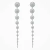 Серьги Simply Pearl Long Drop for Women Party Party Gift Fashion Jewelry Accessories E059