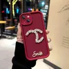 Designer Telefonfodral 15 Promax Letters Flash Diamond Fashion Women iPhone fodral 12/11 TIDE XS/XR Soft gummi Fallproof