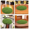 Tanta de mesa Tapetes artificiais de grama verde Placemats de relva falsa verdes