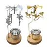 Candle Holders Rotating Candlestick Ornament Iron Creative Decorative Holder For Desktop Cafe Drawing Room Year Decorations