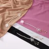 Scarves Luxury 90 90cm Beads Chain Bubble Chiffon Instant Hijab Shawls High Quality Wrap Beach Bufandas Ramadan Islamic Muslim Sjaal