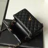Bags Designer Flap Luxury Women Shoulder Caviar Leather Crossbody Bag 24cm Wc003
