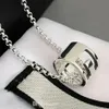 Collier Love Collier Gold Collier AG 925 Fashion Silver plaquée Luxury Simple Heart Titanium Valentin's Day 255p