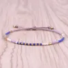 Strand Kelitch Couleur bleu foncé Miyuki Beads Geads Bracelets coloré de corde fine empilement de corde boho