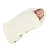 Filtar stickade babyrockar sovsäck swaddle wrap swaddling barnvagn född filt