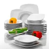 Malacasa-serie Julia 36-delige porselein diner set dinersoep dessertplaten ingesteld voor 12 persoon 210706274C