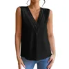 Kvinnors tankar Röd ärmlös Camisole Vest Summer Fashion Casual Solid V-ringning Topp Camis för kvinnor