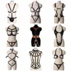 Ceintures bdsm réglables faits à la main bandage de corps sexy harnais femmes draps cuir gothique ceinture de jarreter lingerie 305w