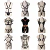 Cintos bdsm ajustável feito à mão bandagem PU Sexy Body Body Arnês Mulheres Correia de Couro Goteira Gótica Lingerie Erótica Lingerie305W