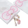 Jewelry Pouches 50PCS 8x12.3cm Pink Bow Bags Resealable Zipper For DIY Packaging Display Retail Party Favors Gifts