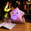 Creative Luminous Pillow Stars/Love Stuffed Plush Toy Glowing Colorful Light Cushion Birthday Gifts Toys For Kids Girls Birthday 231222
