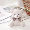 Клавки Kawaii Bear Key Chains Короткие плюшевые подвески Женщина девочка сумочка детская школьная сумка кольцевые аксессуары