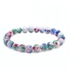 Bracelets de link Verde Verde Rosa Violet Cloud Jades Natura