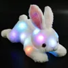 38 cm LED LED Light Musical Glow Stofftiere Bunny Kaninchen Luminous Spielzeug Geschenk für Mädchen weich süße bunte Plüschspielzeugkinder 231222