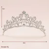 Clips de cheveux Bride's Leaf Crown's Artificial Crystal Romantic Romantic Birthday