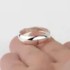 Cluster anneaux Buyee 925 Sterling Silver Couples Anneaux Light Polishing Simple Open Finger pour femme Méliage Fine Bijoux Circle