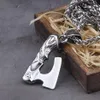 Pendant Necklaces Stainless Steel Nordic Viking Warrior Axe Necklace Bottle Opener As Men Gift With Wooden Box223s