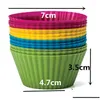 Cupcake Sile Cake Mold Round Shaped Muffin Baking Molds Kitchen Cooking Bakeware Maker Diy Decorating Tools Drop Delivery Home Garde Dhm6T