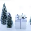 Noel Süslemeleri 34 PCS Mini Tree Snow Frost Küçük Çam Diy Craft Masaüstü Dekorasyon Süsleri