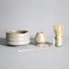 Ensembles de cités de thé à la main 5pcs / set kit japonais stand fouet nettoyer la maison traditionnelle outil de bol de bol facile accessoires cadeaux Cérémonie de scoop de thé matcha