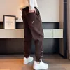 Pantaloni da uomo sport invernali maschi casual abbotteri gamba gamba in vita streetwear winters calorosi pantaloni elastici caldi