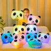 34 cm lysande kudde mjuk plysch glödande färgglada panda kudde led lätt leksaker gåva för barn barn flickor 231222