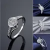 Women's Sterling Silver Plated Round Zircon Ring GSSR444 Fashion 925 Silver Plate Wedding Rings2223