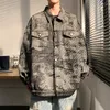 Men's Jackets Autumn Denim Fabric Tie Dye Jacket Coat Fall 2024 Korean Fashion Button Coats Loose Lapel Retro Hip Hop Y84