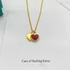 Новый 925 серебряный кулон серебряной подвески T Gold Double Hearter