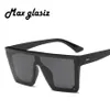 MAX GLASIZ 2018 Óculos de sol quadrados Mulheres grandes óculos de sol quadrados Men Black Frame Vintage Retro Sun Glasses feminino Male UV4003344