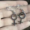 Orecchini a pennaglietta Donne della moda vintage Donne femministe Drop Charms Punk Goth Goth Giotico Gioielli Pendientes Accessori